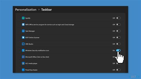fix missing windows security icon  taskbar