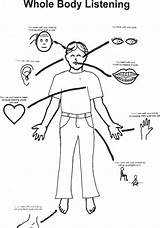 Body Parts Coloring Pages Printables Getcolorings Color sketch template