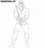 Conan Barbarian Sketch Drawingforall sketch template