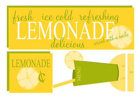 lemonade stand sign printables