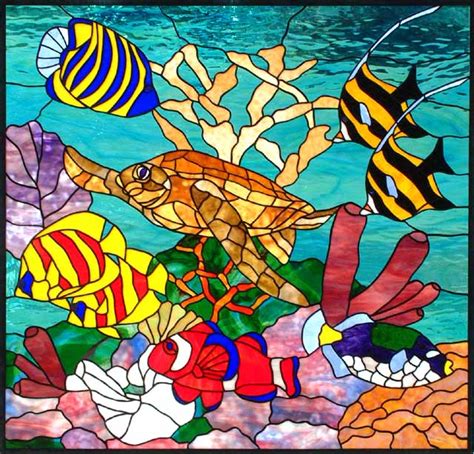 images  stained glass fish  marine life