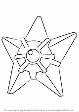 Pokemon Staryu Draw Drawing Step Drawingtutorials101 Make Tutorials Coloring Pages sketch template