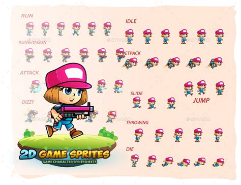 georja 2d game character sprites by pasilan graphicriver