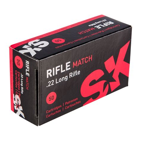 sk rifle match ammo 22 long rifle 40gr lead round nose brownells