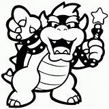 Bowser Mario sketch template