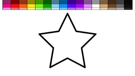 outline   star  shown  black  white  color swatches