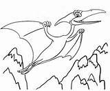 Pterodactyl Coloring Dino Pages Children Perfect sketch template
