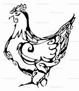 French Hen Drawing Getdrawings Wallpaper sketch template