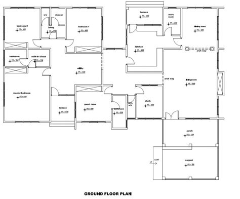 simple  bedroom house plans  ghana homeminimalisitecom