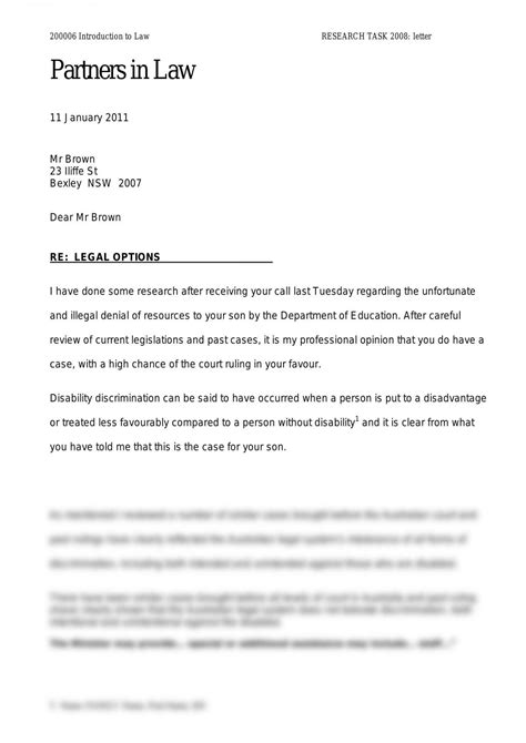 short  page    letter  advice   client diability