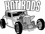 Rod Hot Coloring Rat Fink Pages Car Template Drawing sketch template