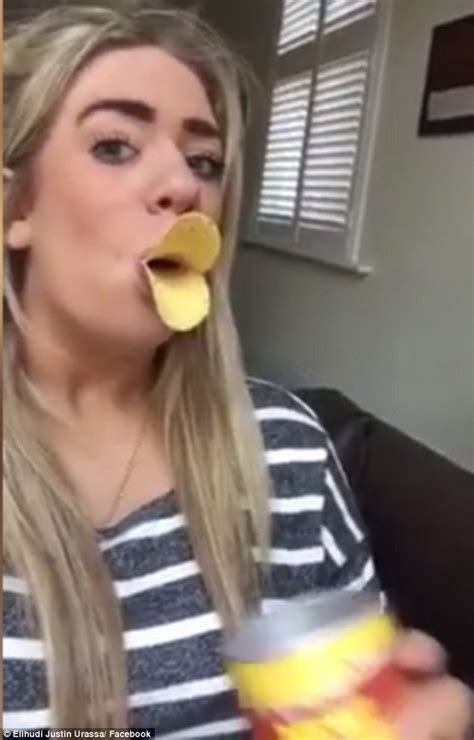 Woman Mocks Kylie Jenner Lip Challenge Using Tube Of Pringles Daily