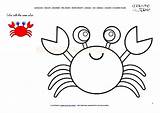 Crab Coloring Color Example Pages Animals Sea Printable Worksheets Kindergarten Today Click English sketch template