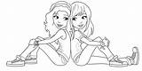 Friends Coloring Pages Two Together Friendship Color Getdrawings Getcolorings Colorings sketch template