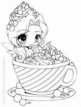 Coloring Chibi Pages Food Template sketch template
