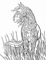 Coloring Horse Pages Mandala Adults Coloringbay sketch template