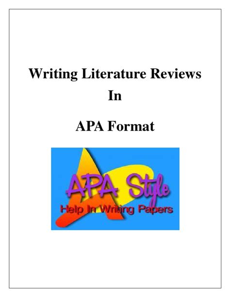 writing literature reviews   format literature review  style