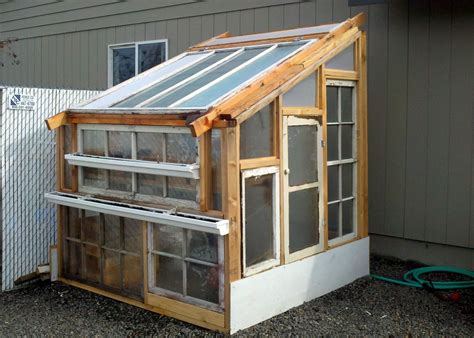small greenhouse built   side   house