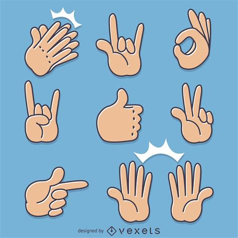hand signs gestures illustrations vector