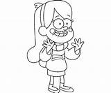 Coloring Gravity Falls Mabel Dipper Pines Smiling Color 29kb 500px sketch template