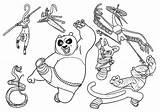 Coloring Panda Pages Kungfu Fu Kung Popular Printable sketch template