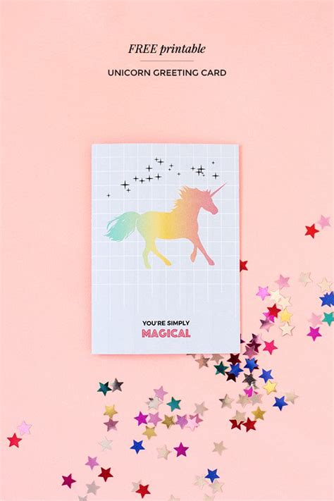printable unicorn birthday card design eat repeat birthday card