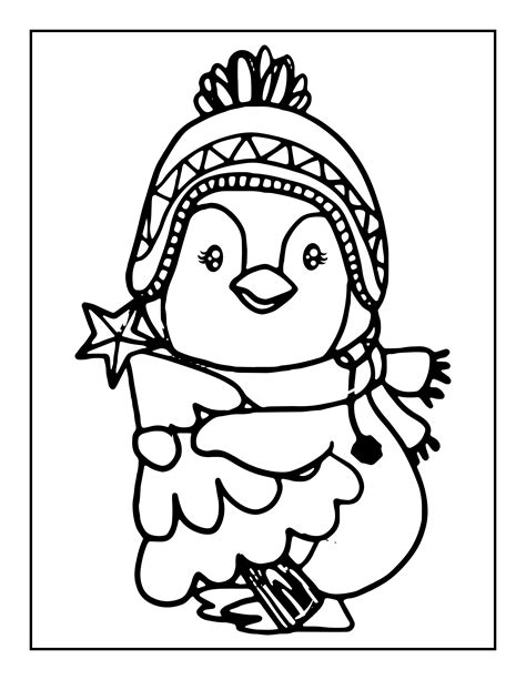 christmas penguins coloring pages north pole christmas