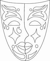 Masks Venetian sketch template