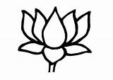 Lotus Flower Coloring Outline Pages Drawing Simple Mandala Clipart Clipartmag sketch template