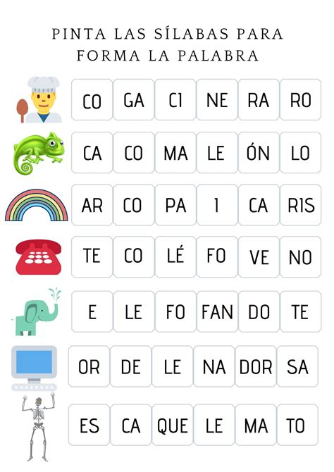 ejercicios de ordenar letras  formar palabras tesama