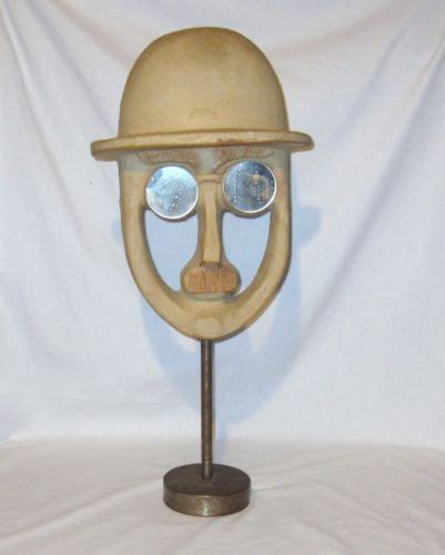 bennington potters david gil man  bowler hat mirror glasses