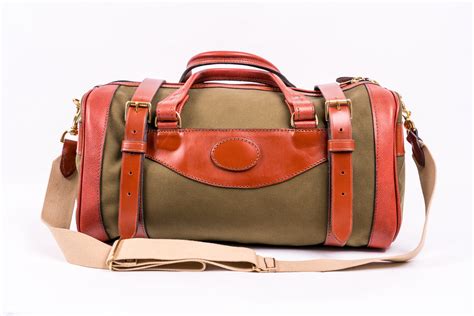 canvas  leather duffel bag medium safarisuppliesour saddler  england supplies