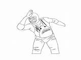 Mysterio Mask Coloring Pages Rey Getcolorings Wwe Superstars Color sketch template