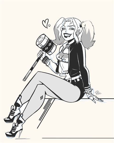 Harley Quinn Sketch By Terryalec On Deviantart