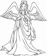 Angel Coloring Pages Adults Printable Christmas Angels Coloring4free Realistic Candle Outline Adult Print Tattoo Color Bring Beautiful Cartoon Sheets Colouring sketch template