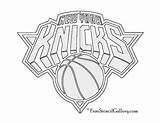 Coloring Logo Knicks Nba Stencil Houston York Rockets Pages Getcolorings Ncaa Basketball sketch template