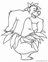 Baloo Coloring Jungle Book Pages Disneyclips Disguise Funstuff sketch template