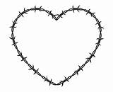 Wire Barbed Heart Barb Barbwire Silhouette Vector Svg Background Drawing Clipart Etsy Circle Clip Illustration Graphics Shape Tattoo Illustrations Flash sketch template