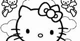 Kitty Hello Coloring Pages Angel sketch template
