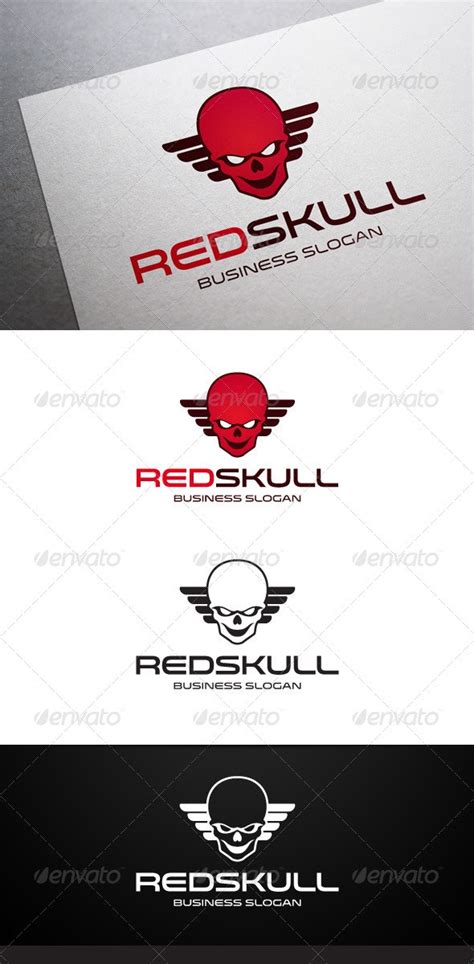 red skull logo  flatos graphicriver