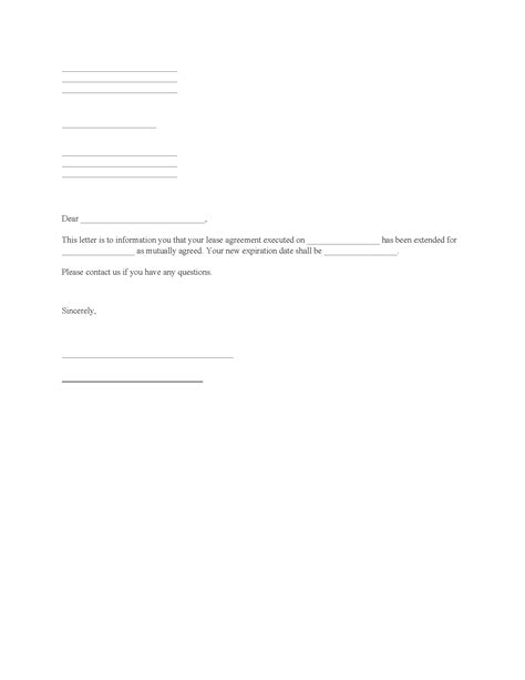 lease extension agreement fillable   printable legal forms