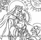 Lady Carmel Mount Simon Stock Saint Drawing Coloring Pages Choose Board Brown sketch template