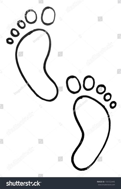 outline footprint stock illustration    stock