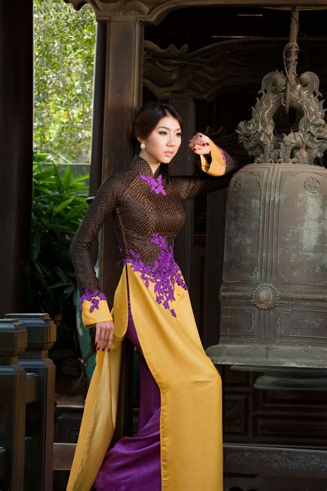 Ao Dai Lotus Ao Dai Hoa Sen Traditional Dresses Ao Dai Womens Dresses