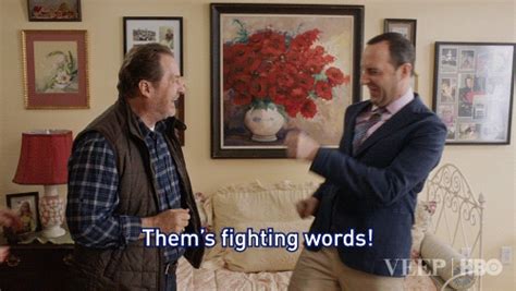 tony hale them is fighting words by veep hbo find and share on giphy