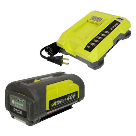 Ryobi Tools Op401 40v Lithium Ion Battery Charger And One Op4026 40v
