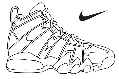 printable sneaker coloring pages clip art library