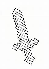 Sword Pixel sketch template