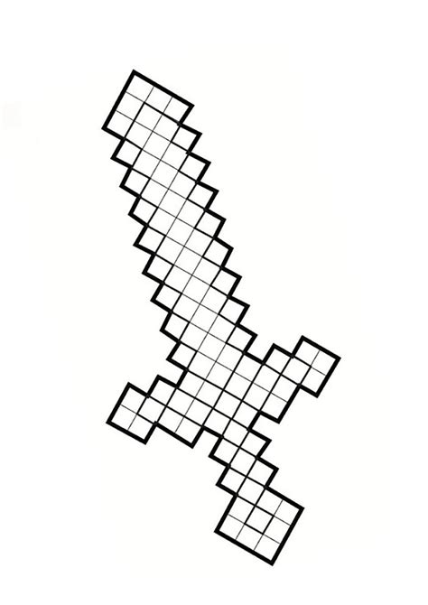 minecraft sword coloring pages coloring home