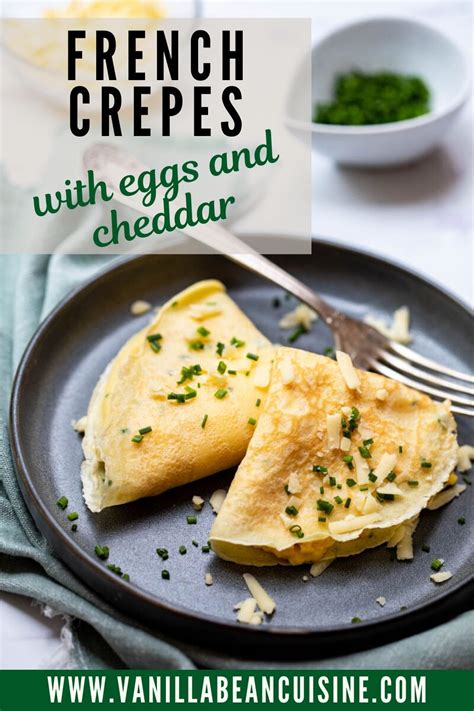 french crepes  eggs  cheddar recipe breakfast crepes